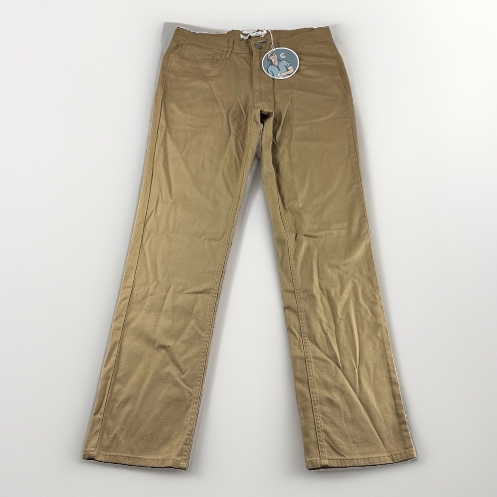 Criquet Canvas Pants Mens 30x30 Beige Stretch Khakis Slacks Chinos Preppy NEW